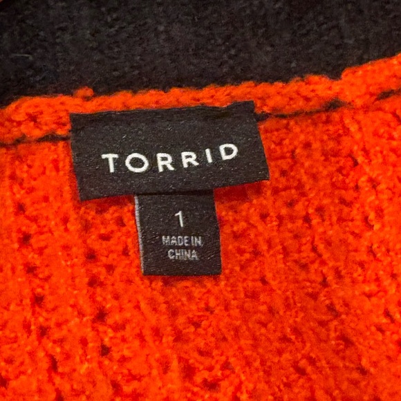 TORRID Women’s Chunky Duster Balloon Sleeve Sweater Multi Stripe Size 1 - Picture 12 of 13